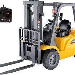 Top Race Jumbo Remote Control Forklift 13 Inch Tall, 8 Channel Full Functional Professional RC Forklift Construction Toys, High Powered Motors, 1:10 Scale – Heavy Metal – (TR-216)