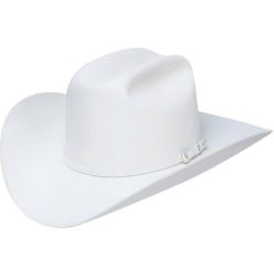 10x Stetson Shasta Beaver Felt Cowboy Hat White, 7 1/4×22 / White