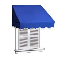 Aleko 8 x 2 ft. Window / Door Awning Canopy Blue