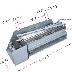 Alternative view of Durablow MFB002-B FBK-200 Replacement Fireplace Blower Fan Kit for Lennox, Superior, Rotom