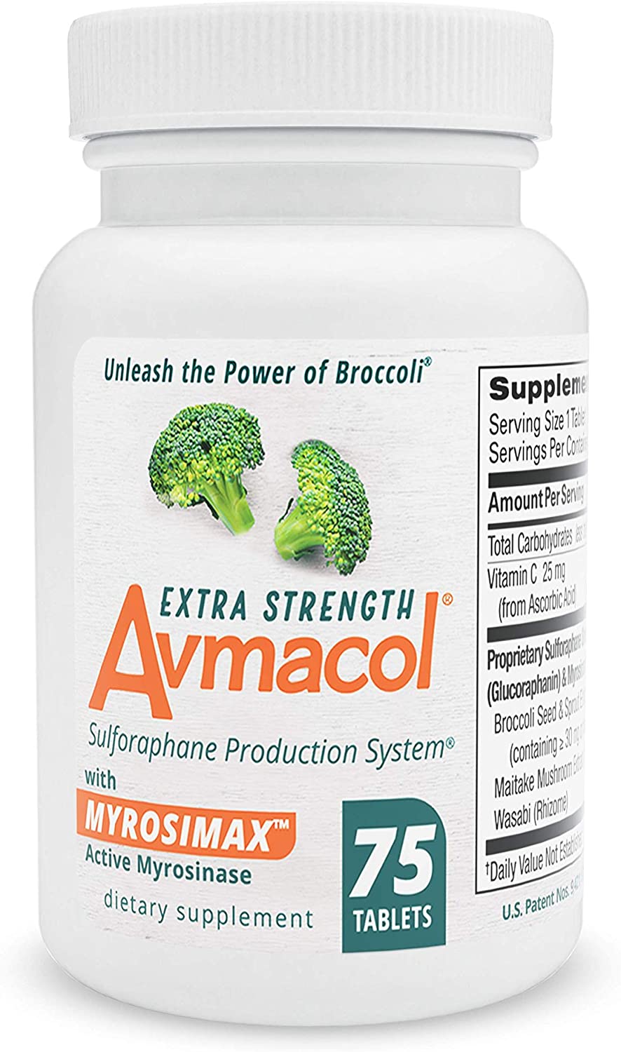 Avmacol Extra Strength Sulforaphane Production System for Immune Support, 75 Tablets