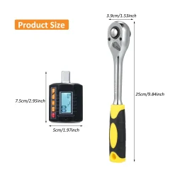 Alternative view of Dcenta ENT 30 Digital Torque Meter Set, 1/2” Drive Torque Gauge with Ratchet Wrench, High Accuracy and Four Torque Units for Wide Applications Perfect for Precision Assembly