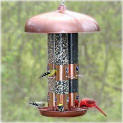 Alternative view of Perky-Pet 7103-2 Copper Finish Triple Tube Bird Feeder