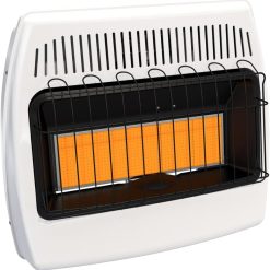 30,000 BTU Natural Gas / Propane Wall Heater for Indoor Use – Dual Fuel, Vent-Free
