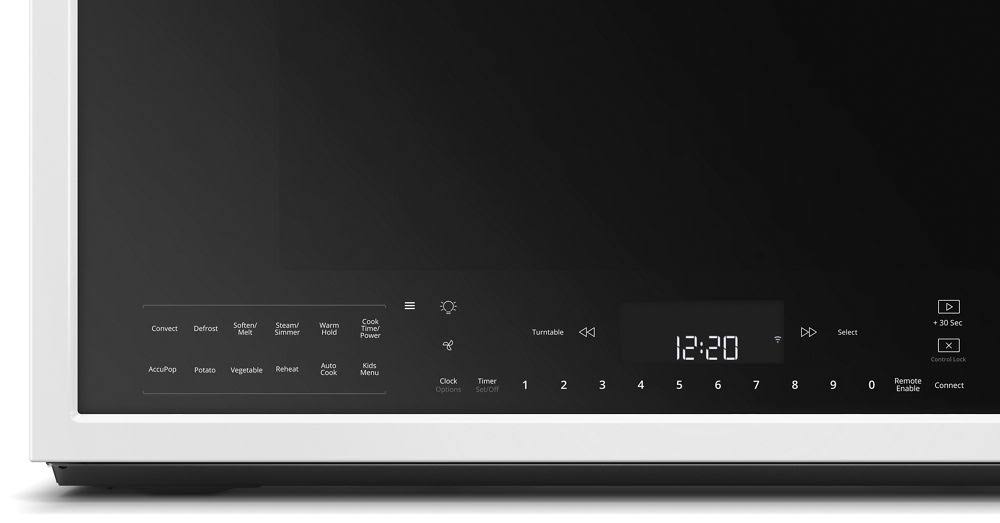 Whirlpool WMH78019HW 1100W Built-In Convection Microwave Hood Combo – 1.9 cu ft – White - Image 4