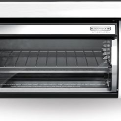 BLACK+DECKER Spacemaker Under-Counter Toaster Oven, Black/Stainless Steel, TROS1000D