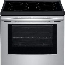 Frigidaire FCRE3052AS 30 Freestanding Electric Range with 5.3 cu. ft. Capacity Quick Boil Store-More Storage Drawer and SpaceWise Expandable Elements in Stainless Steel