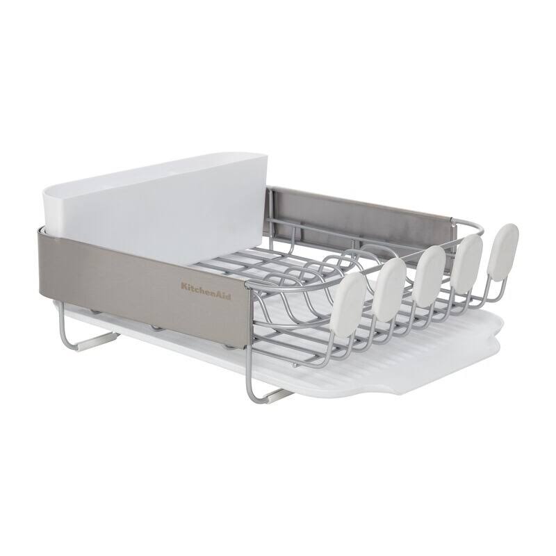 KitchenAid Compact Stainless Steel Dish Rack, 16.06-Inch, Black - Image 8