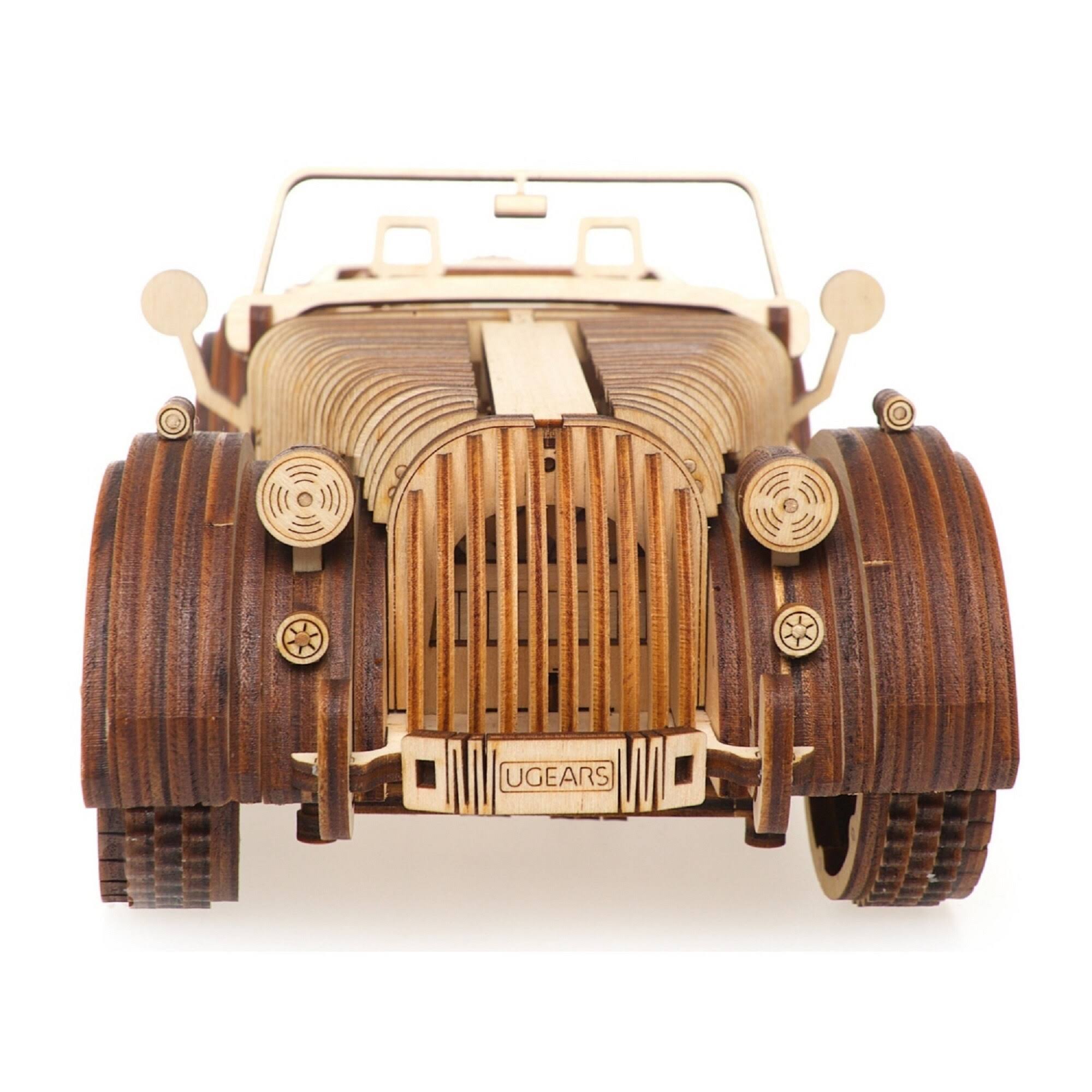 UGears Mechanical Models Roadster VM-01 3-D Wooden Puzzle - Image 4