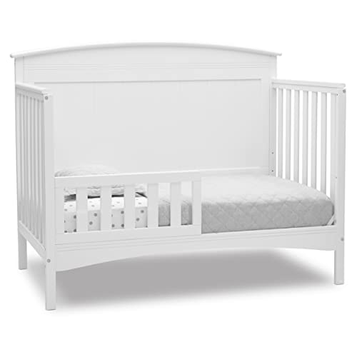 Delta Children Archer Solid Panel 4-in-1 Convertible Baby Crib – Greenguard Gold Certified, Bianca White - Image 8