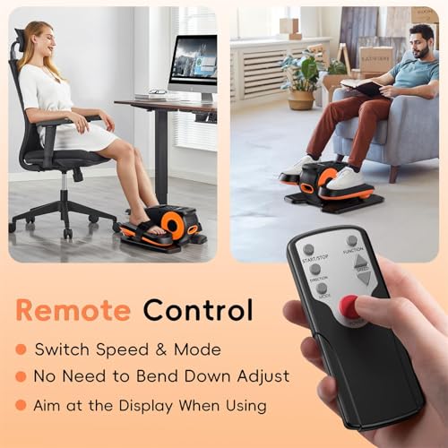 Under Desk Elliptical Machine,Morelax Ellipse Leg Exerciser for Seniors,Quiet & Portable Mini Electric Seated Pedal Exerciser & 12 Adjustable Speeds - Image 6