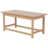 Polytrends  Laguna All Weather Poly Outdoor Coffee Table – Rectangle Teak