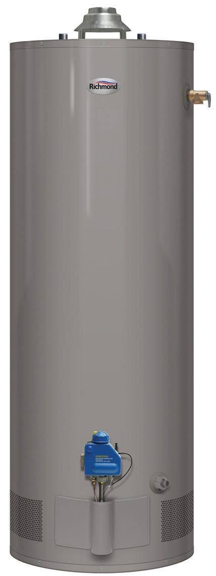 Richmond 6G40-36F3 Tall GAS Water Heater, Natural Gas, 40 Gal Tank,